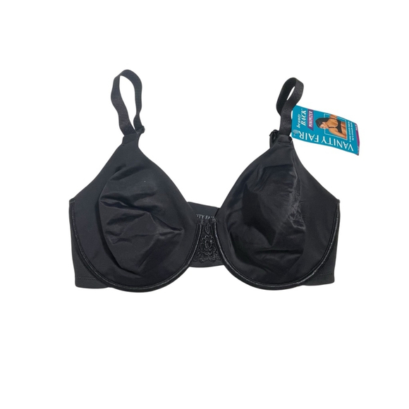 36 E (DD) Vanity Fair Black Back Minimizer Bra 76080 - Picture 1 of 5